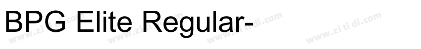 BPG Elite Regular字体转换
